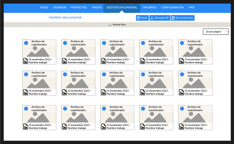 KRAMA GOT App recogida de información y cuestionarios