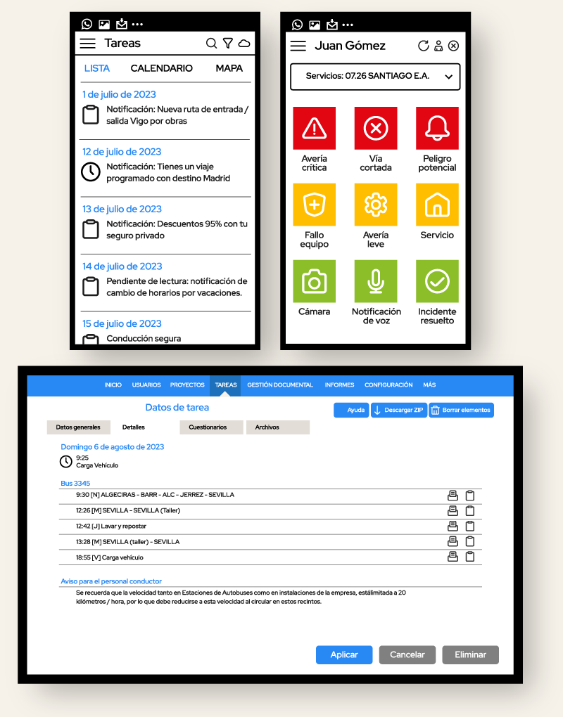 KRAMA GOT aplicación control de trabajadores para el transporte de viajeros